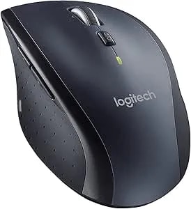 Logitech m705 Marathon Wireless Laser Mouse, 2.4 Ghz Frequency, 30 Ft Wireless Range, Right-Hand Use, Black