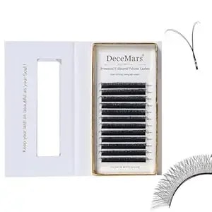 Decemars Two Tip Yy Eyelash Extensions Supplies D Curl 0.07mm Thickness 13mm Soft Lash Trays Premade 4d Easy Fan Y Shaped Volume Clusters Wispy Eye Lashes Black (Yy,0.07-D-13mm)