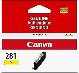 Canon CLI-281Genuine Yellow Ink Tank, Compatible With TR8520, TS9120,TS8120, TS6120, TS9521C/A, TS9520/A, TS8220, TS6220, TS8320, TS6320, TS702/A, And TR8620/A Series Printers