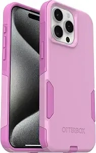 Otterbox Iphone 15 Pro Max (Only) - Commuter Series Case - Run Wildflower (Pink) - Slim & Tough - Pocket-Friendly - With Port Protection - Non-Retail Packaging
