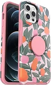 Otterbox + Pop Symmetry Series Case For Iphone 12 Pro Max (Only) - Non-Retail Packaging - Stay Peachy (Pink Graphic) - + Pop, (Only), Non-Retail Packaging