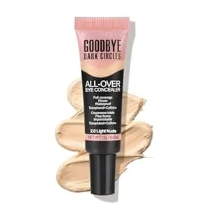 Full Coverage Under Eye Concealer, Brightening Color Corrector For Dark Circles, Long-Lasting & Waterproof Liquid Concealer For Mature Skin, 0.42 Fl Oz (02 Light Nude)