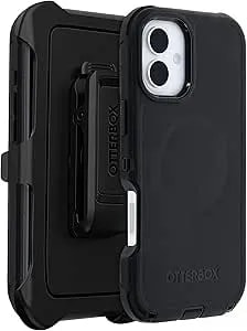 Otterbox Iphone 16 Plus (Only) - Defender Series Magsafe Case - Black - Holster Clip Included - Built-In Magnets - Screenless - Rugged & Durable - With Port Protection - Non-Retail Packaging