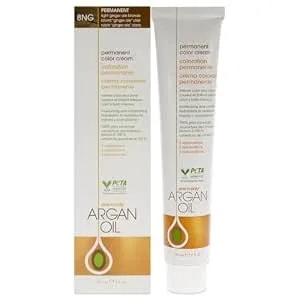 One 'N Only Permanent Hair Color - Permanent Hair Dye Made With Argan Oil - Delivers Rich, Accurate Tones With Gray Coverage - Improves Moisture & Elasticity - 8ng Light Ginger Ale Blonde (3 Oz)