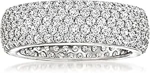 Ross-Simons 3.25 Ct. T.W. Cz Eternity Band In Sterling Silver
