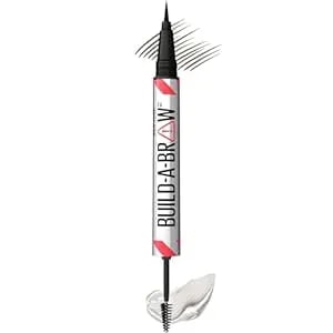 Maybelline Build-A-Brow 2-In-1 Brow Pen And Sealing Eyebrow Gel, Eyebrow Makeup For Real-Looking, Fuller Brows, Ash Brown, 1 Count