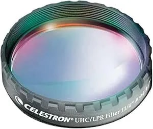 Celestron 94123 1.25-Inch UHC/LPR Filter With Multi-Layer Dielectric Coatings - Optimises Spectral And Optical Characteristics For Improved Celestial Viewing, Black