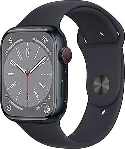 Apple Watch Series 8 (Gps + Cellular, 45mm) - Midnight Aluminum Case With M/L Midnight Sport Band (Renewed Premium)