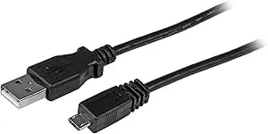 Startech.Com 10 Ft. (3 M) Usb To Micro Usb Cable - Usb 2.0 A To Micro B - Black - Micro Usb Cable (uusbhaub10)