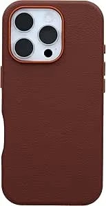 Otterbox Iphone 16 Pro Case – Premium Cactus Leather – Built-In Magsafe Magnets – Metal Buttons – Ultra-Slim – Raised Camera & Screen Protection – Non-Retail Packaging – Rich Adobe (Brown)