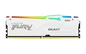 Kingston Fury Beast White Rgb 32gb (2x16gb) 6000mt/S ddr5 cl30 Dimm Desktop Gaming Memory Kit Of 2 Amd Expo/Intel Xmp - kf560c30bweak2-32