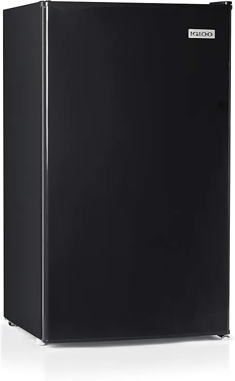 Igloo 3.2 Cu.Ft. Mini Fridge With Freezer - Single Door Compact Refrigerator With Glass Shelves For Homes, Dorms & Offices- Keep Snacks, Drinks & Frozen Foods Cool With Temperature Control Mini Fridge
