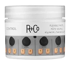R+Co Control Flexible Paste - Strong Hold + Natural Finish - Vegan + Cruelty-Free - 2.2 Oz