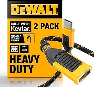 Dewalt Usb To Usb C Adapter 2pack, Usbc Male To A Female Otg Charger Type C Converter For Apple Watch Ultra 7 8 9, Iphone 15 14 13 Plus Pro Max, Airpods 3, Ipad Air, Car, Samsung Galaxy s24 23,16