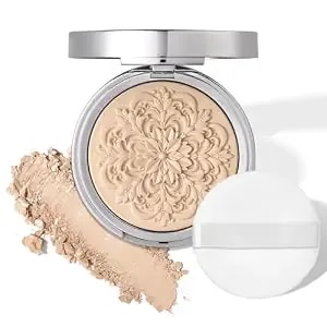 Ucanbe 2-In-1 Set & Prime Pressed Setting Powder – Lightweight Foundation Coverage & Oil Control, Hydrating - Long-Lasting - Alcohol-Free - Paraben-Free - Smooth Matte Finish (Fair)