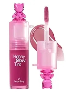 Passioncat Honey Lip Gloss 5-In-1 Lip Gloss Treatment — Non-Sticky, Plumping Shine, Sheer Color — Hydrating Lip Balm, Gloss & Mask In One — With Hyaluronic Acid & Botanicals (04# Grape Berry)