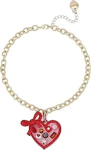 Betsey Johnson Jewelry Women'S Love Spell Heart Chocolate Box Pendant Necklace