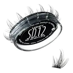 Lashify Stardust 12mm Gossamer Diy Eyelash Extensions Refill, The Multi-Length Multi Layered Lash, Thin Fibers Of The Classic "C" Style, Black, Easy False Lashes