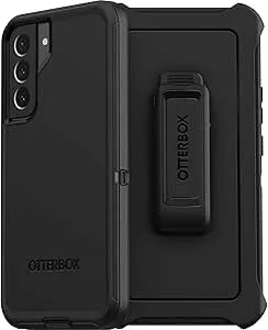 Otterbox Galaxy s22+ Defender Series Case - Black, Rugged & Durable, With Port Protection, Includes Holster Clip Kickstand