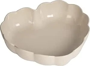 Emile Henry Made In France Ceramic Heart-Shaped Cake Dish, Madeleine Collection. 10.4" X 9.6" X 2.6", Clay