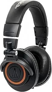 Audio-Technica Ath-m50x Professional Studio Monitor Headphones, Bronze Wrap