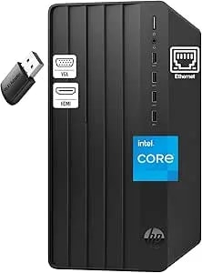 Hp 2026 Pro Tower Business Desktop Pc - 13th Gen Intel i3 Quad-Core Up To 4.5ghz - 8gb Ram, 256gb Ssd - Copilot Ai - Windows 11 Home - Wifi Adapter - Ready-To-Work Office Computer With Accessories
