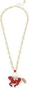 Betsey Johnson Jewelry Women'S Horse Pendant Necklace