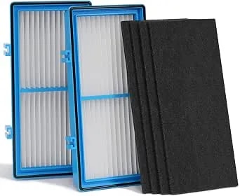 aer1 Filter Replacement For Holmes/Bionaire Air Purifier, Blue 2+4 - Replace Part # hapf30at/hap242-Nuc, 2 True Hepa Filter + 4 Carbon Booster Filter