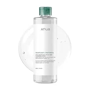 Anua Heartleaf Low Ph Deep Cleansing Water, Micella Water, Panthenol, Squalane, Makeup Remover For Sensitive Skin, Korean Skin Care (500g, 17.63 Oz.)