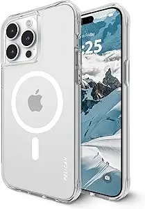 Pelican Ranger Series - Iphone 15 Pro Max Case 6.7" [Compatible With Magsafe] [Anti-Yellow] Magnetic Phone Case With Anti-Scratch Tech [12ft Mil-Grade Drop Protection] Cover For 15 Pro Max - Clear