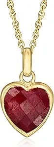 Ross-Simons 4.60 Carat Ruby Pendant Necklace In 18kt Gold Over Sterling. 18 Inches