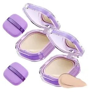 Full Coverage Creamy Foundation, 2026 New 24h Long-Lasting Waterproof Matte Finish, High Coverage Blemish-Free Base For Oily Dry Combination Skin Travel-Friendly Compact All Skin Types (Natural *2)