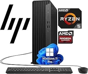 Hp Desktop Computer Elite Sff g9 - 6-Core 5ghz Ryzen-5 Processor(1.3 Times Faster Than Intel i7-1255u) - 16gb ddr5 Ram, 512gb Ssd - Wifi - Bluetooth - Hdmi, Usb, Rj-45 - Windows 11 Pro - W/Wired Kb & Mouse