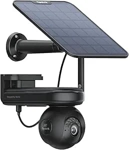 Reolink Altas PT Ultra Black - 4K Solar Security Cameras Wireless Outdoor, 500 Days Battery Life, Colorx Night Vision, 360° Pan Tilt Auto Tracking, Dual-Band Wi-Fi 6 Cameras For Home Security