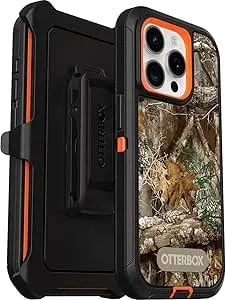 Otterbox Iphone 15 Pro (Only) - Defender Series Case - Realtree Blaze Edge (Camo) - Screenless - Rugged & Durable - With Port Protection - Holster Clip Includes - Non-Retail Packaging