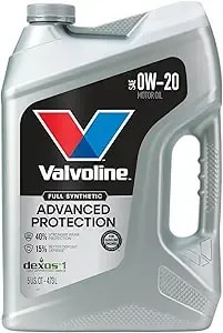 Valvoline Advanced Full Synthetic Sae 0w-20 Motor Oil 5 Qt
