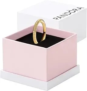 Pandora Me Texture & Stones Ring - 14k Gold-Plated Ring With Cubic Zirconia - Gift For Women - Includes Gift Box