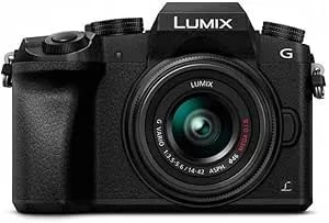 Panasonic Lumix G7 4K Digital Camera, With 14-42mm Mega O.I.S. Lens, 16 Megapixel Mirrorless Camera, 3-Inch LCD, DMC-G7KK (Black)