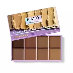 Pimby Full Coverage Concealer Makeup For Dark Circles & Acne, Lightweight Under Eye & Face Concealer, Long Lasting Blendable Formula With Natural Flawless Finish For Women (Dark)