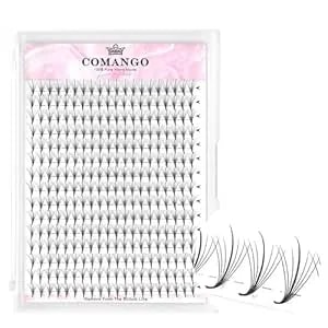 Comango Wispy Premade Fans Eyelash Extensions 5d 7d 9d Spikes Lash Fans C/D Curly Pointy Stem Volume Lashes Extensions 0.07mm Thin Base Handmade Lash Extensions (Black, 300fans-7d-D-14mm)