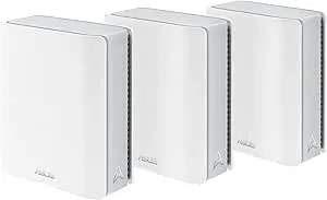 ASUS Zenwifi BT6 Tri-Band Wifi 7 Mesh, 9.4 Gbps, 7600 Sq.Ft. (3pk), 2.5G WAN Port, Security And Parental Controls Included, Smart Home Master Ssids, 4G & 5G Mobile Tethering- BT6 (W-3-PK)