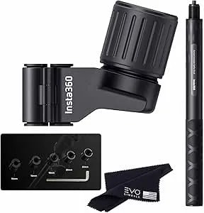 Insta360 Ski Pole Mount For Action Cameras, Compatiable With Insta360 X5/X4 Air/X4/X3/ ACE/ACE PRO2/X2, Gopro Hero13/12/11/MAX2, DJI OSMO 360 Action 6/5/4Ski Pole Mount With Action Selfie Stick