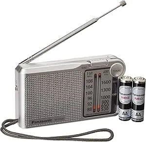 Panasonic Rfp-150d Battery Operated Am/Fm Portable Pocket Size Radio (Silver/Mat)