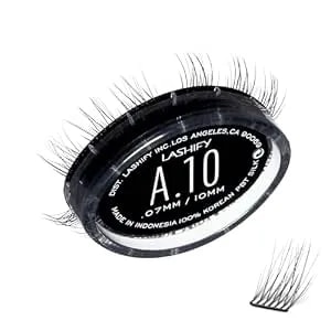 Lashify Amplify 10mm Gossamer Diy Eyelash Extensions Refill, Black, Easy False Eyelashes For A Natural Look