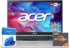 Acer Aspire 3 2026 Laptop - AMD Ryzen 5 7520U CPU(Beat Intel i7-1165G7) - 15.6" FHD Display - 16GB RAM DDR5 - 512GB SSD - Wi-Fi 6 - Windows 11 Home - Business, Study & Productivity