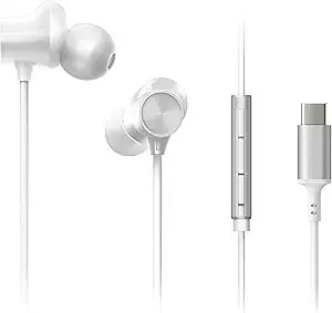 Panasonic Ergofit Wired Earbuds, In-Ear Headphones With Microphone And Call Controller, Ergonomic Custom-Fit Earpieces (S/M/L), Usb-C Compatible - Rp-tcm325-W- (White)