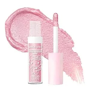 Wet N Wild Hello Kitty Liquid Eyeshadow, Smooth, Blendable, Shimmery Matte Bubblegum Pink Shade, Cruelty-Free & Vegan - Cheers!