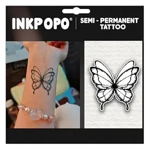 3 Sheets Semi-Permanent Tattoos For Adults, 7-15 Days Longwear, Waterproof & Realistic Finish, Adult Art Temporary Tattoos, Butterfly Series 104