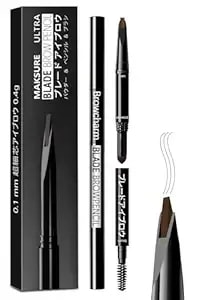Browcharm Microblading Eyebrow Pencil,0.1mm Ultra-Fine Tip,3-In-1 Waterproof Eyebrow Pencil,With Eyebrow Powder&Eyebrow Brush,Hair-Like Strokes,Shapes,Fills Brow Makeup (03 Light Brown)