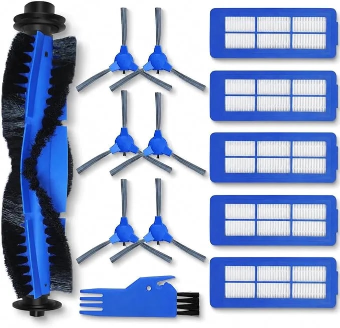 Accessories Compatible For Eufy 11s Max, 30c Max, 15c Max - Robotic Vacuum Replacements: 1 Roller Brush 6 Side Brushes 5 Unibody Filters 𝙉𝙊𝙏 𝙛𝙤𝙧 𝟏𝟏𝐒 Or 𝗚𝟯𝟬